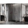 Mexen Lunar-B Duo shower cabin hinged 95 x 90 cm, transparent, rose gold - 832-095L-090P-60-00