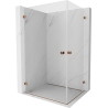 Mexen Lunar-B Duo avatav dušinurk 100 x 90 cm, läbipaistev, roosa kuld - 832-100L-090P-60-00