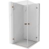 Mexen Lunar-B Duo hinged shower cabin 95 x 95 cm, transparent, pink gold - 832-095L-095P-60-00