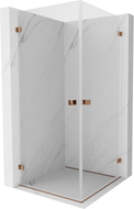 Mexen Lunar-B Duo pivot avatud dušikabiin 95 x 95 cm, läbipaistev, roosakaskuldne - 832-095L-095P-60-00