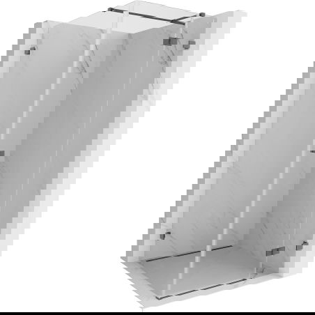 Mexen Lunar T Duschkabine, schwenkbar, rechts 120 x 120 cm, transparent, gebürstet Gun Gray - 834T-120-120-66-00-P