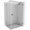 Mexen Lunar T Duschkabine schwenkbar rechts 120 x 80 cm, transparent, schwarz - 834T-120-080-70-00-P