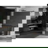 Mexen Kioto+ paroi de douche avec étagère Walk-in 100 x 200 cm, miroir, noir - 800-100-121-70-50