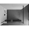 Mexen Kioto+ tuš pregrada s policom Walk-in 100 x 200 cm, ogledalo, crna - 800-100-121-70-50