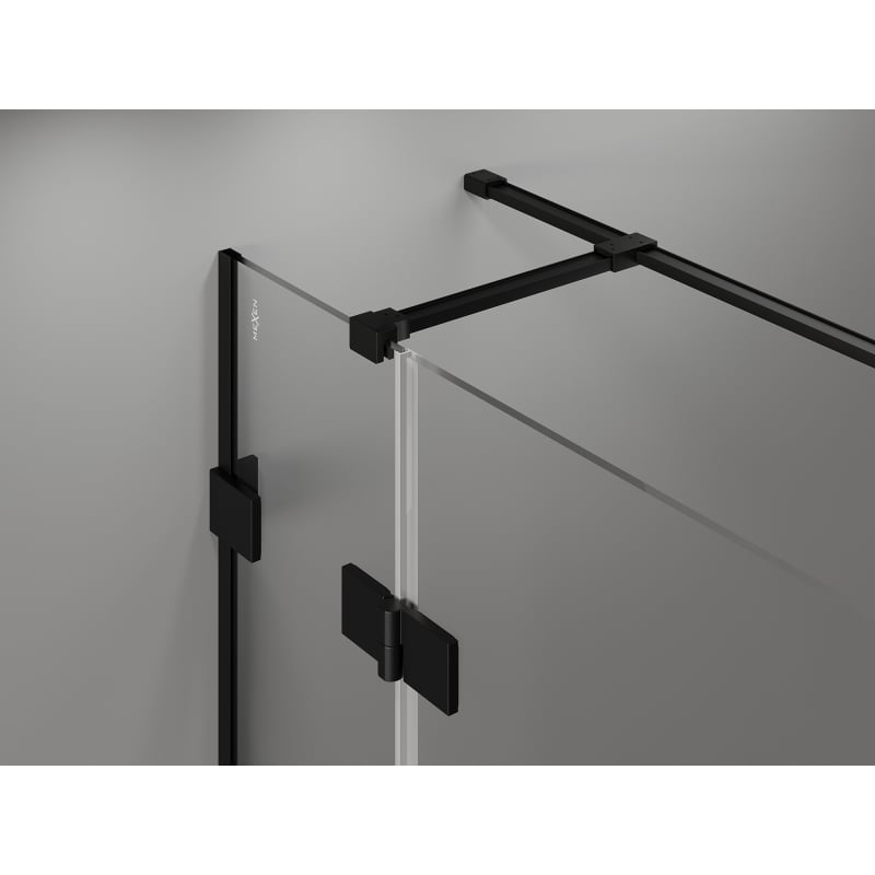 Mexen Lunar T kabina prysznicowa uchylna prawa 130 x 80 cm, transparent, czarna - 834T-130-080-70-00-P
