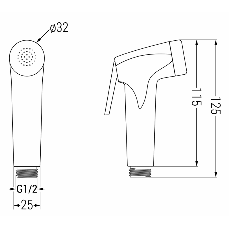 Mexen R-76 Bidet-Handbrause, Roségold - 79576-60