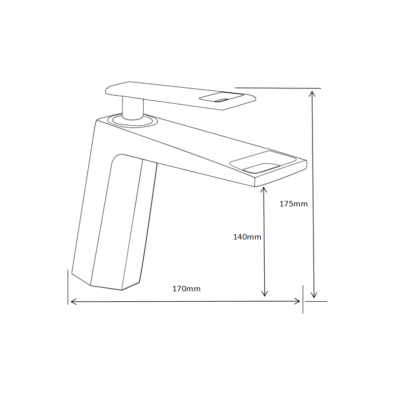 Mexen Topaz μπαταρία νιπτήρα, μαύρη - 73900-70