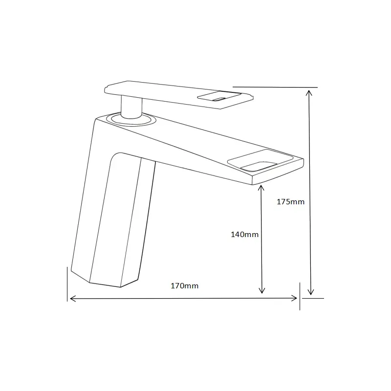 Mexen Topaz Waschbeckenarmatur, schwarz - 73900-70