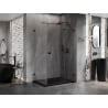 Mexen Lunar T Duschkabine schwenkbar rechts 120 x 100 cm, transparent, schwarz - 834T-120-100-70-00-P