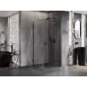Mexen Lunar T Duschkabine klappbar rechts 110 x 110 cm, transparent, schwarz - 834T-110-110-70-00-P