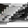 Mexen Kioto+ douchewand met plank Walk-in 80 x 200 cm, zwart frame, zwart - 800-080-121-70-70