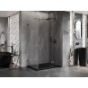Mexen Lunar T desna zakretna tuš kabina 135 x 80 cm, prozirna, gun metal - 834T-135-080-95-00-P