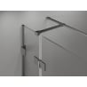Mexen Lunar T cabine de douche pivotante droite 140 x 80 cm, transparent, métal canon - 834T-140-080-95-00-P