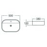 Mexen Iris opbouwwastafel 50 x 38 cm, wit - 21995000