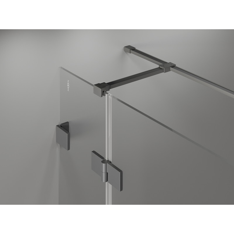 Mexen Lunar T kabina prysznicowa uchylna prawa 135 x 100 cm, transparent, gun metal - 834T-135-100-95-00-P