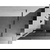 Mexen Kioto+ douchewand met plank Walk-in 120 x 200 cm, zwart rooster, zwart - 800-120-121-70-77