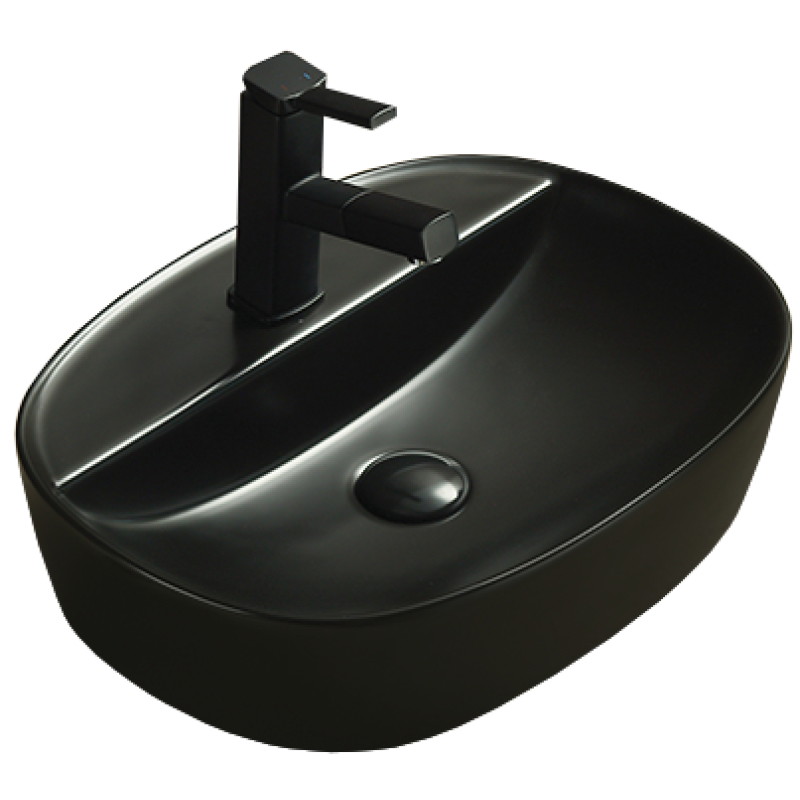 Mexen Iris countertop washbasin 50 x 38 cm, matte black - 21995085