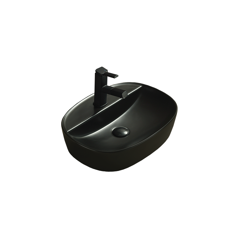 Mexen Iris virsmas izlietne 50 x 38 cm, melna matēta - 21995085