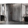 Mexen Lunar-B Duo pöördukseline dušinurk 70 x 70 cm, läbipaistev, harjatud vask - 832-070L-070P-65-00