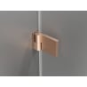 Mexen Lunar-B Duo Hinged Shower Enclosure 75 x 75 cm, Transparent, Brushed Copper - 832-075L-075P-65-00