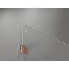 Mexen Lunar-B Duo hinged dušinurk 85 x 75 cm, läbipaistev, harjatud vask - 832-085L-075P-65-00