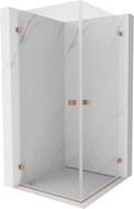 Mexen Lunar-B Duo dušinurk 80 x 80 cm, läbipaistev, harjatud vask - 832-080L-080P-65-00