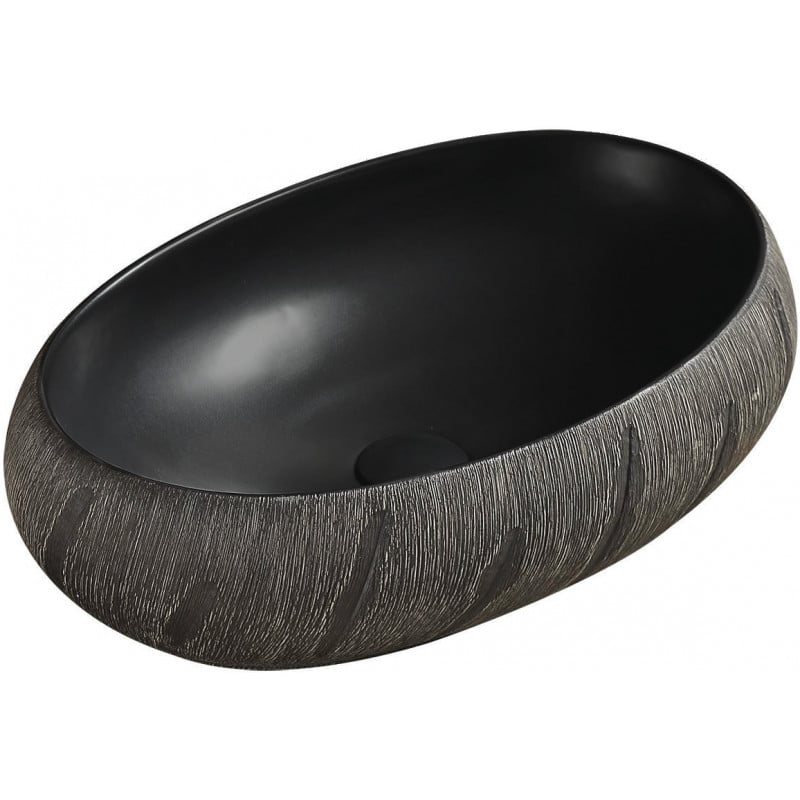 Mexen Abril Aufsatzwaschbecken 58 x 39 cm, schwarz - 22015866