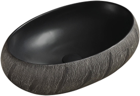 Mexen Abril lavabo à poser 58 x 39 cm, noir - 22015866