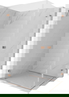 Mexen Lunar-B Duo Duschkabine schwenkbar 85 x 80 cm, transparent, gebürstetes Kupfer - 832-085L-080P-65-00