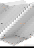 Mexen Lunar-B Duo leņķa dušas kabīne 85 x 80 cm, caurspīdīga, matēts varš - 832-085L-080P-65-00