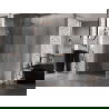 Mexen Lunar-B Duo douchecabine scharnierend 90 x 80 cm, transparant, geborsteld koper - 832-090L-080P-65-00
