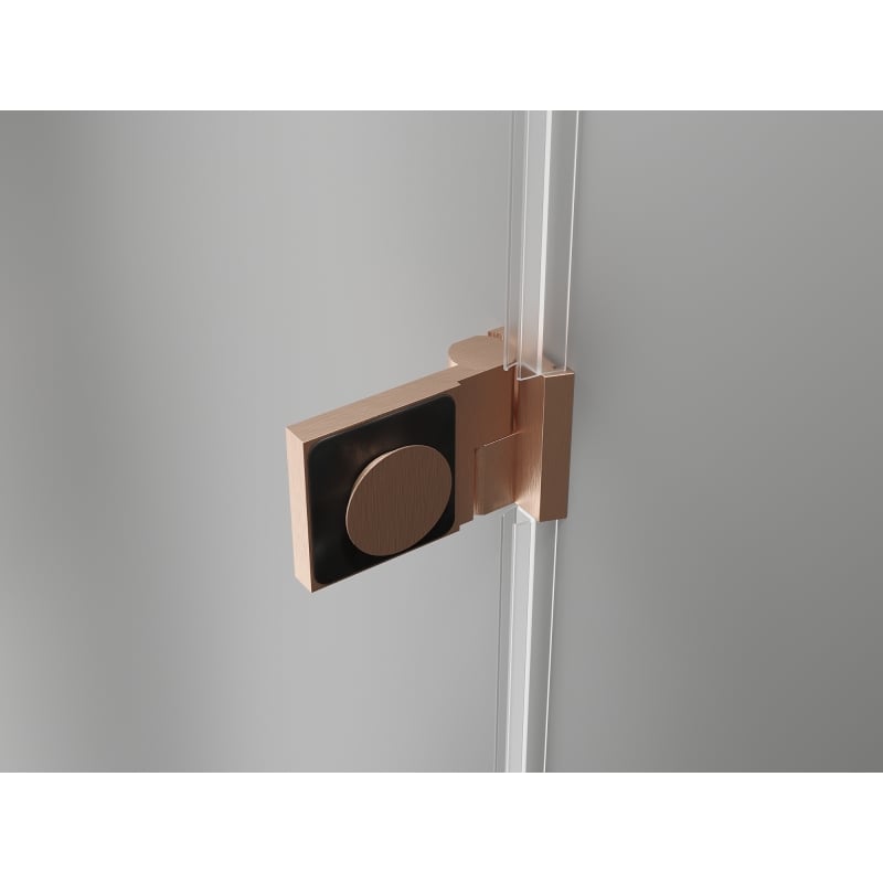Mexen Lunar-B Duo pöörduksega dušinurk 90 x 80 cm, läbipaistev, harjatud vask - 832-090L-080P-65-00
