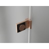 Mexen Lunar-B Duo klizna tuš kabina s preklopnim vratima 90 x 85 cm, prozirna, brušena bakrena - 832-090L-085P-65-00