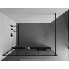 Mexen Kioto+ dušisein riiuliga Walk-in 140 x 200 cm, must muster, must - 800-140-121-70-78