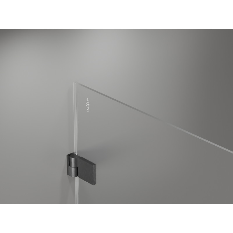 Mexen Lunar-B Duo kabina prysznicowa uchylna 85 x 70 cm, transparent, gun gray szczotkowany - 832-085L-070P-66-00