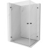 Mexen Lunar-B Duo tuš kabina sa zakretnim vratima 100 x 70 cm, prozirna, četkana tamnosiva - 832-100L-070P-66-00