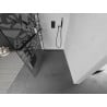 Mexen Kioto+ Duschwand mit Ablage Walk-in 90 x 200 cm, weißes Muster, schwarz - 800-090-121-70-85