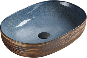Mexen Agota lavabo à poser 58 x 40 cm, bleu - 22025866