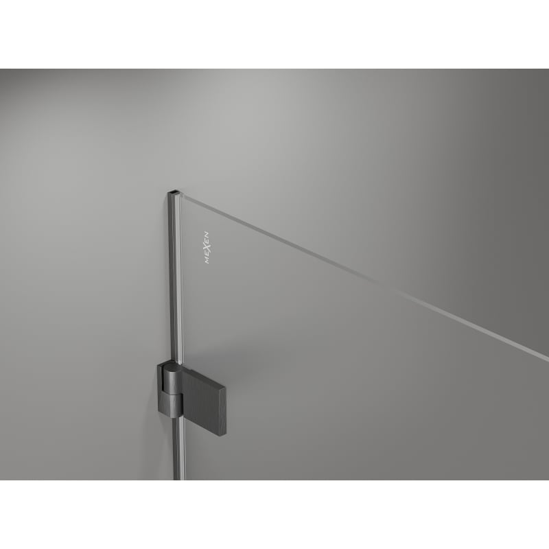 Mexen Lunar-B Duo dušinurk, avatav 100 x 90 cm, läbipaistev, harjatud püssihall - 832-100L-090P-66-00