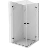 Mexen Lunar-B Duo cabine de douche battante 75 x 75 cm, transparent, noir - 832-075L-075P-70-00