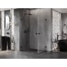 Cabine de douche battante Mexen Lunar-B Duo 85 x 70 cm, transparente, noire - 832-085L-070P-70-00