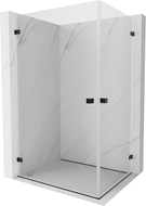 Mexen Lunar-B Duo preklopna tuš kabina 85 x 75 cm, prozirna, crna - 832-085L-075P-70-00