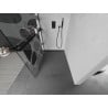 Mexen Kioto+ Duschwand mit Ablage Walk-in 100 x 200 cm, weiße Welle, schwarz - 800-100-121-70-97