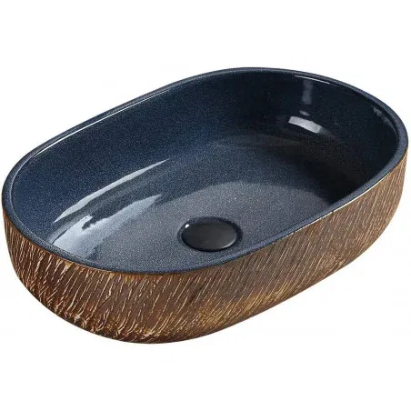 Mexen Aleta lavabo da appoggio 59 x 40 cm, blu - 22035966