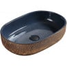 Mexen Aleta opbouwwastafel 59 x 40 cm, blauw - 22035966