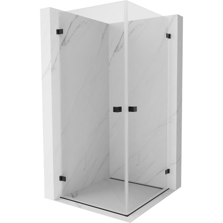Mexen Lunar-B Duo hinged dušikabiin 85 x 85 cm, läbipaistev, must - 832-085L-085P-70-00