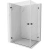 Mexen Lunar-B Duo cabine de douche battante 90 x 85 cm, transparent, noir - 832-090L-085P-70-00