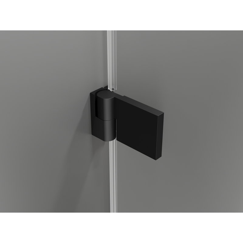Mexen Lunar-B Duo Hinged Shower Enclosure 100 x 85 cm, Transparent, Black - 832-100L-085P-70-00