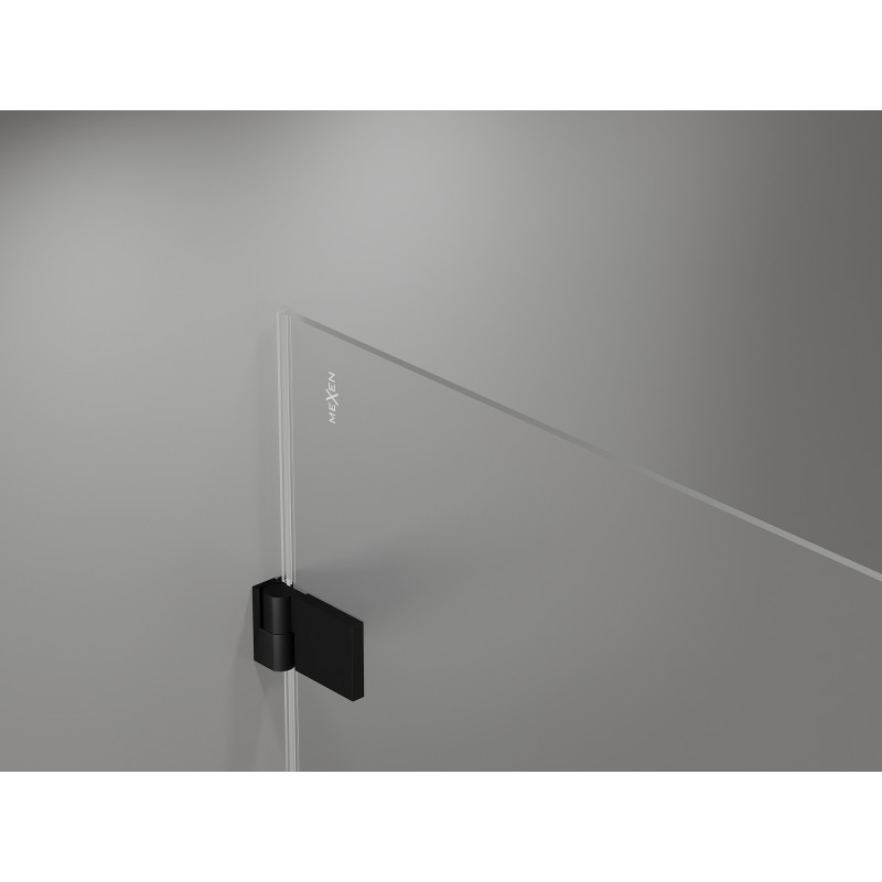 Mexen Lunar-B Duo kabina prysznicowa uchylna 90 x 90 cm, transparent, czarna - 832-090L-090P-70-00