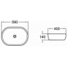 Mexen Aleta countertop sink 59 x 40 cm, blue - 22035966